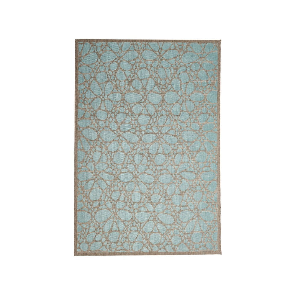 Modrý venkovní koberec Floorita Fiore, 160 x 230 cm