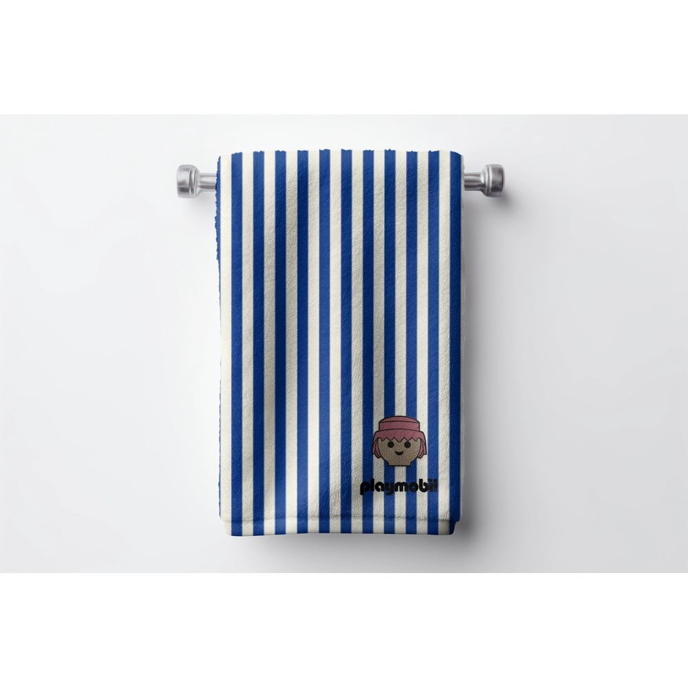 Modrá bavlněná dětská osuška 75x140 cm Stripes – Playmobil