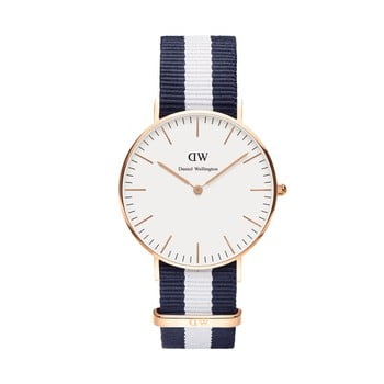Ceas de damă daniel wellington glasgow, ⌀ 36 mm, alb-roz auriu