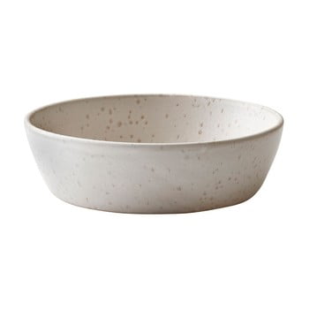 Bol servire din gresie ceramică bitz basics matte cream, ⌀ 21 cm, crem