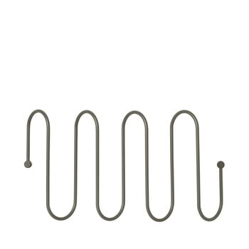 Cuier de perete cu 4 cârlige blomus curl, gri închis