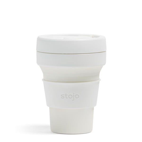 Bílý skládací termohrnek Stojo Pocket Cup Quartz, 355 ml