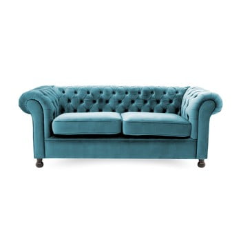 Canapea cu 3 locuri vivonita chesterfield, bleu