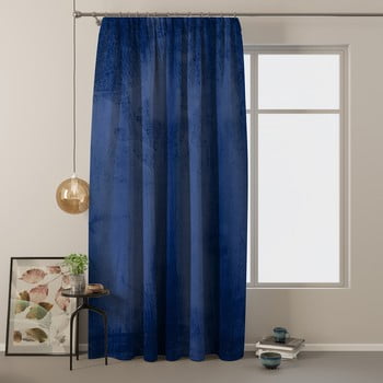 Draperie din catifea AmeliaHome Velvety Royal, 245 x 140 cm, albastru