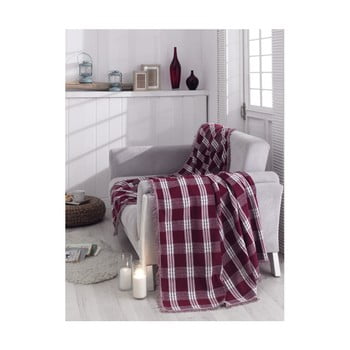 Pătură din bumbac buyuk claret red, 180 x 230 cm