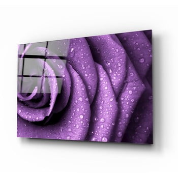 Tablou din sticlă insigne purple rose