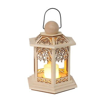 Felinar cu led best season lace, înălțime 20 cm, maro