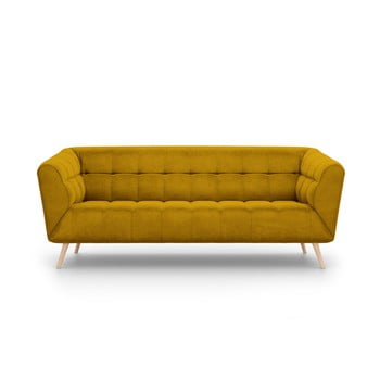 Canapea cu tapițerie de catifea interieurs 86 Étoile, 210 cm, galben