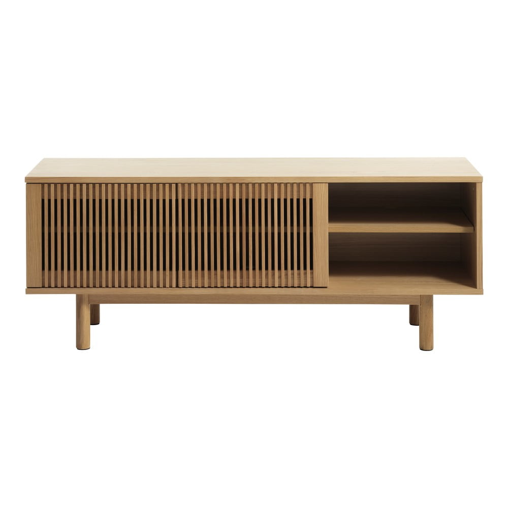 TV stolek v dekoru dubu v přírodní barvě 143x55 cm Tiber – Unique Furniture