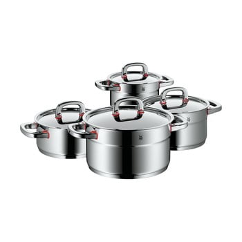 Set 4 oale din oțel inoxidabil cu capac wmf cromargan® cook