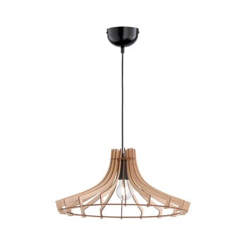 Lustră cu abajur din lemn trio woods, înălțime 150 cm, natural