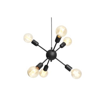 Lustră cu 6 becuri custom form vanwerk ball, negru