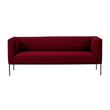 Canapea din catifea cu 3 locuri windsor & co sofas neptune, roșu