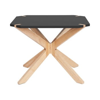 Masă de cafea leitmotiv mister, 65 x 65 cm, negru