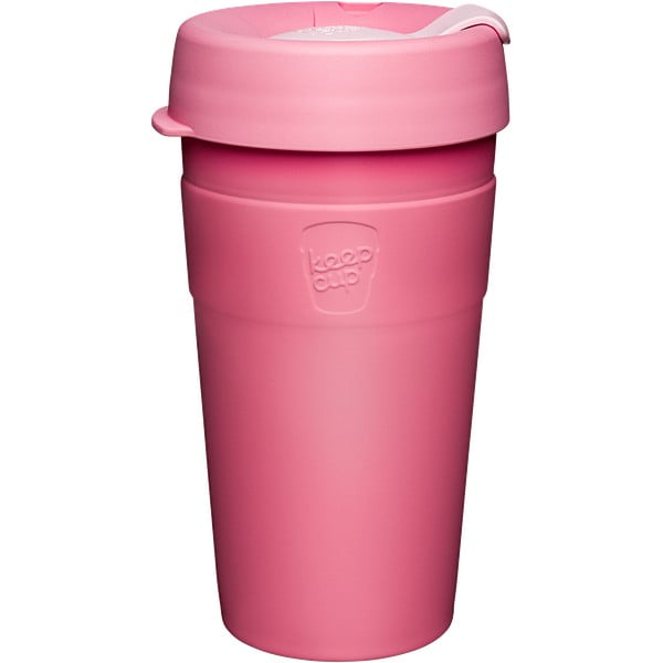Růžový cestovní hrnek s víčkem KeepCup Saskatoon Thermal, 454 ml