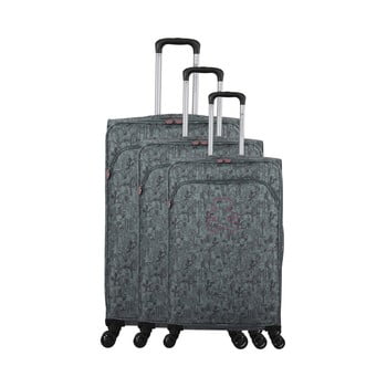 Set 3 trolere cu 4 roți Lulucastagnette Casandra, gri