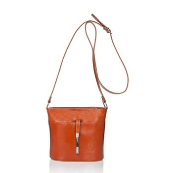 Geantă din piele markese calf mini, maro deschis