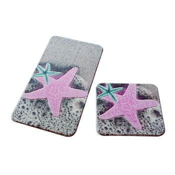 Set 2 covorașe de baie confetti bathmats stars