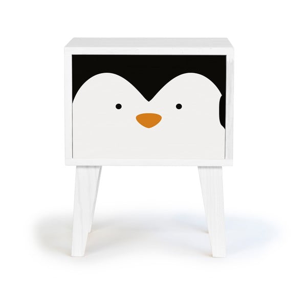 Dětský dřevěný noční stolek Little Nice Things Penguin