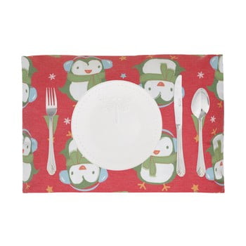 Set 2 suporturi farfurie apolena shine penguin, 33 x 45 cm