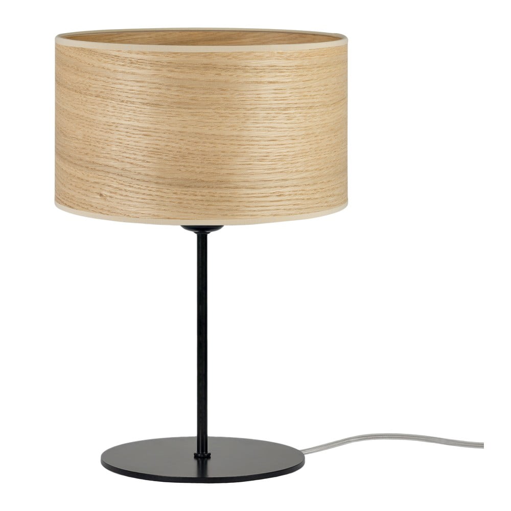 Béžová stolní lampa z přírodní dýhy Sotto Luce Tsuri S, ⌀ 25 cm