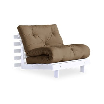 Fotoliu extensibil karup design roots white/mocca