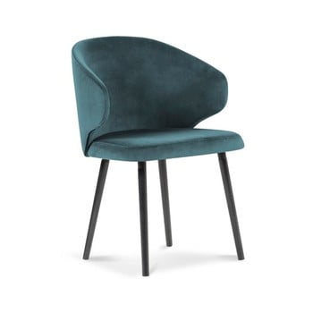 Scaun cu înveliș de catifea windsor & co sofas nemesis, verde petrol