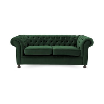 Canapea 3 locuri vivonita chesterfield, verde închis