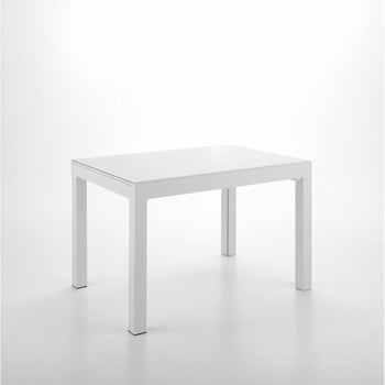 Masă dining extensibilă design twist jeddah, alb