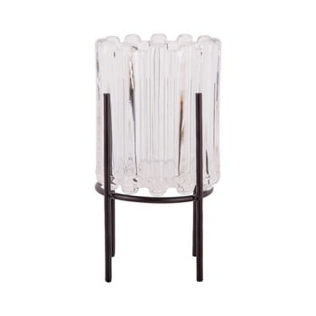 Sfeșnic transparent pt living lines, înălțime  17,5 cm