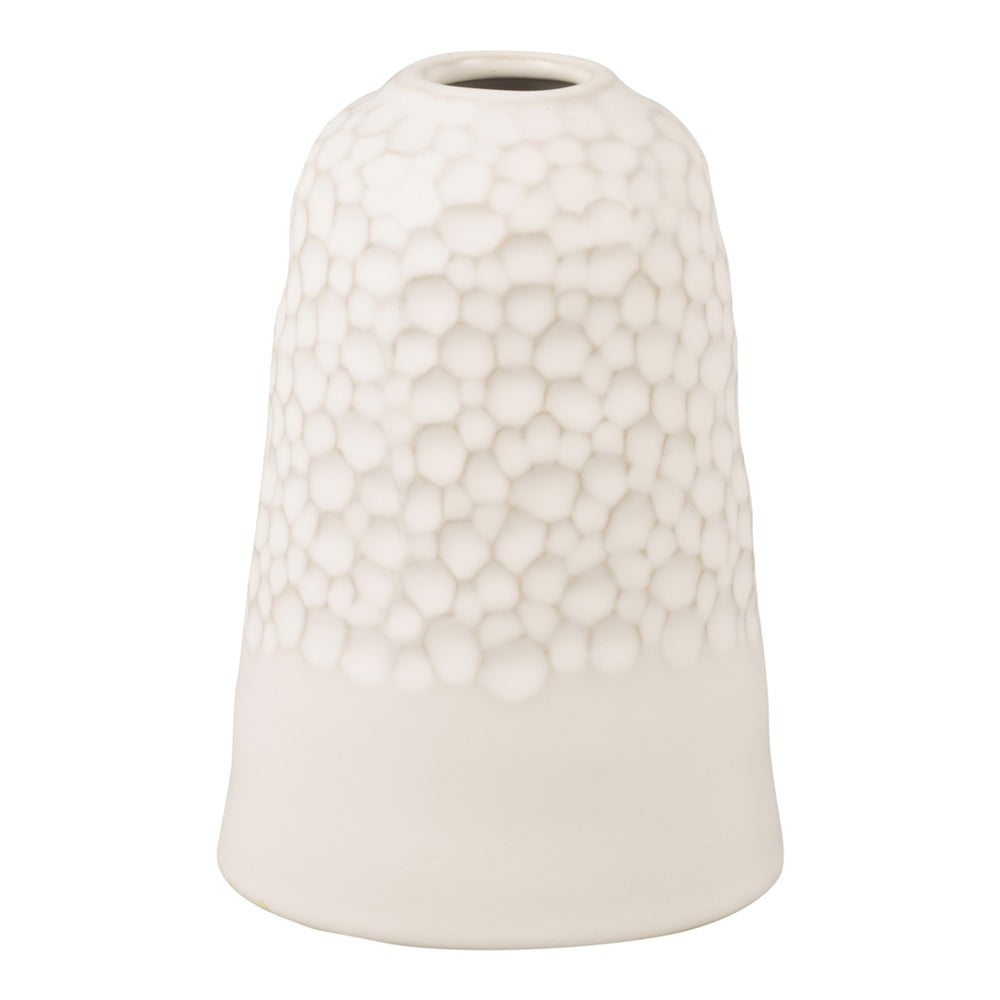 Bílá keramická váza PT LIVING Carve, výška 18,5 cm