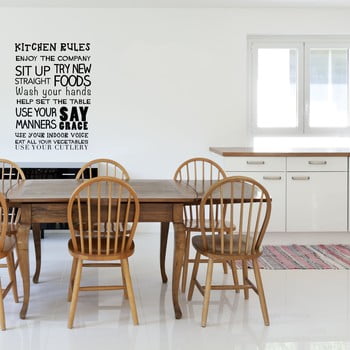 Autocolant de perete kitchen rules