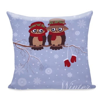 Față de pernă din microfibră decoking owls winterstory, 80 x 80 cmm