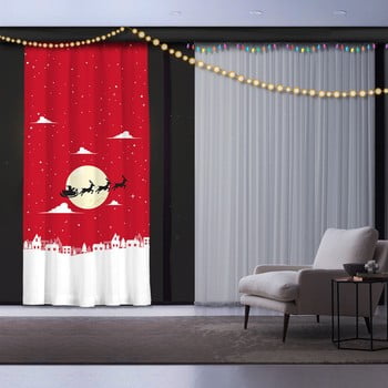 Draperie crăciun christmas time, 140 x 260 cm