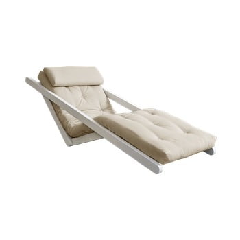 Șezlong extensibil karup design figo white/beige