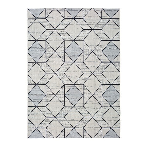 Bílošedý venkovní koberec Universal Elba Geo, 160 x 230 cm