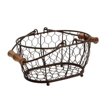 Coș metalic t&g woodware rustic brown, 20 x 14 cm