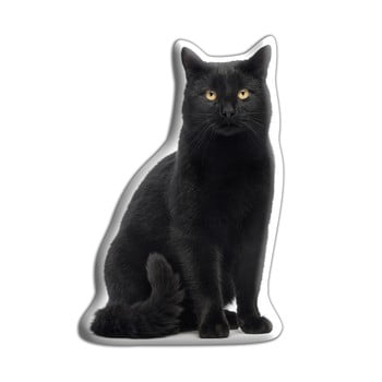 Pernă cu imprimeu Adorable Cushions Pisică Neagră