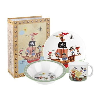 Set de masă pentru copii churchill pirates, 3 buc.