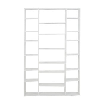 Bibliotecă temahome valsa, lățime 144 cm alb