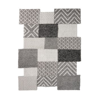 Covor țesut manual Flair Rugs Agra, 120 x 170 cm, gri