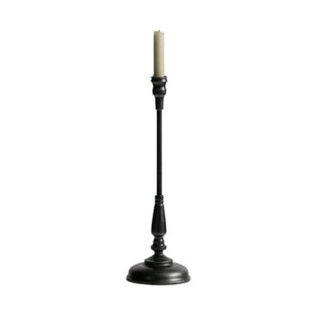 Sfeșnic din metal bepurehome ripple, înălțime 40 cm, negru