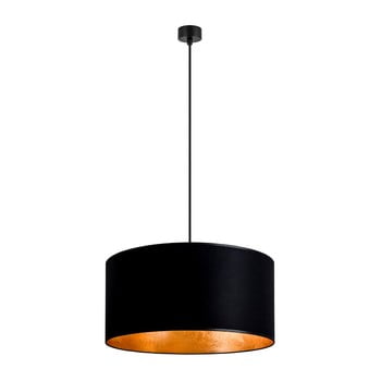 Lustră cu interiorul auriu sotto luce mika, ∅ 50 cm, negru