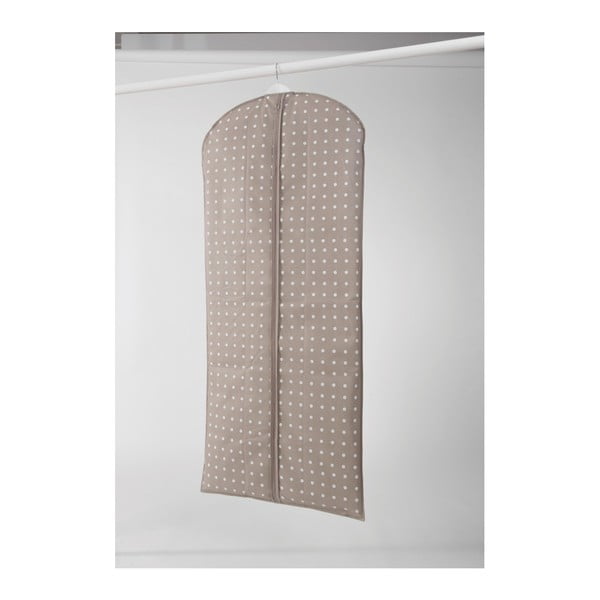 Béžový obal na šaty Compactor Dots, 137 cm