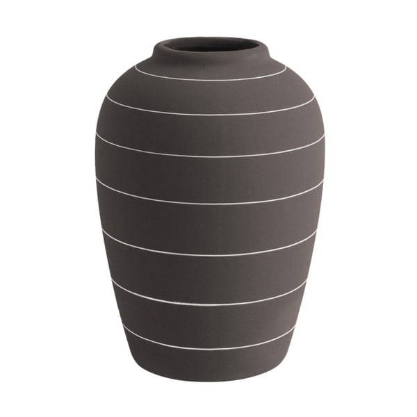 Tmavě hnědá keramická váza PT LIVING Terra, ⌀ 13 cm