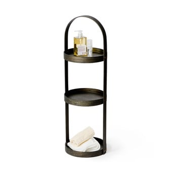 Suport pentru baie, wireworks round caddy dark, 3 rafturi