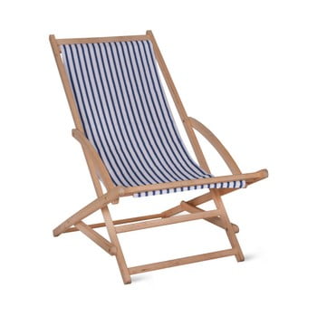 Șezlong de grădină Garden Trading Rocking Deck Chair Blue Stripe