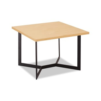 Măsuță de cafea în decor din lemn de stejar furnhouse tokyo, 70 x 70 cm, crem