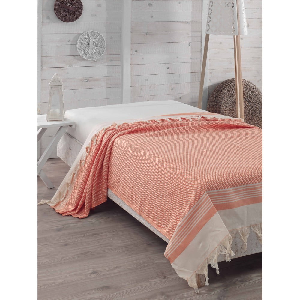Přehoz přes postel Hasir Orange, 200x240 cm