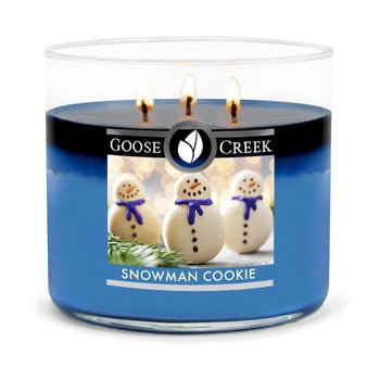 Lumânare parfumată în recipient de sticlă Goose Creek Snowman Cookie, 35 ore de ardere